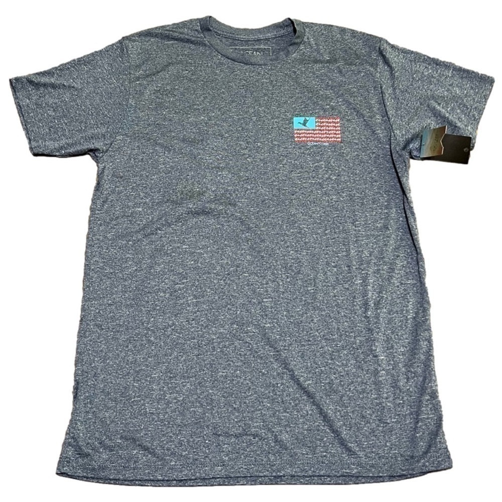 Ocean + Coast Patriotic Navy Cationic Men’s Tee (Sz M)